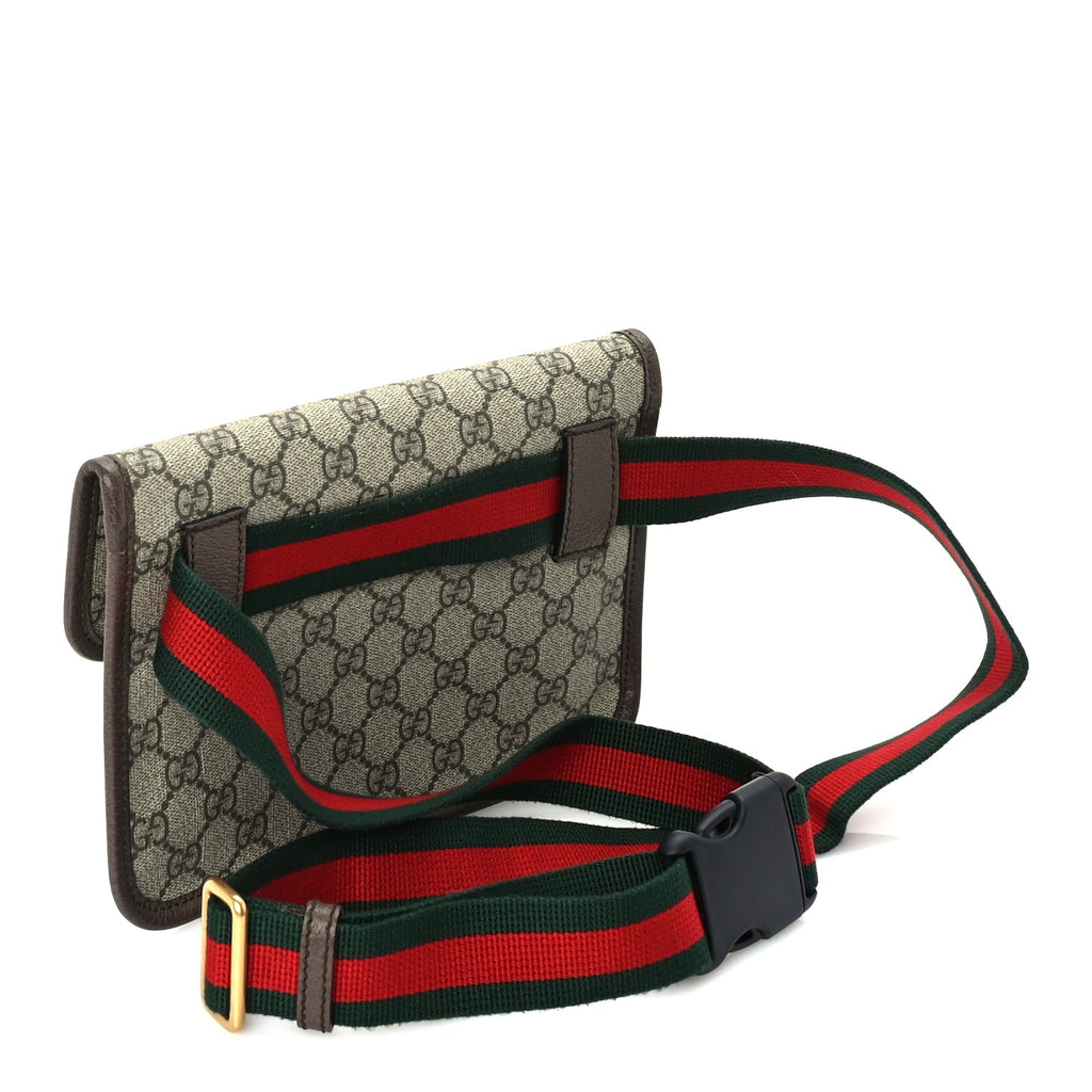 Gucci GG Supreme Monogram Neo Vintage Web Belt Bag Brown