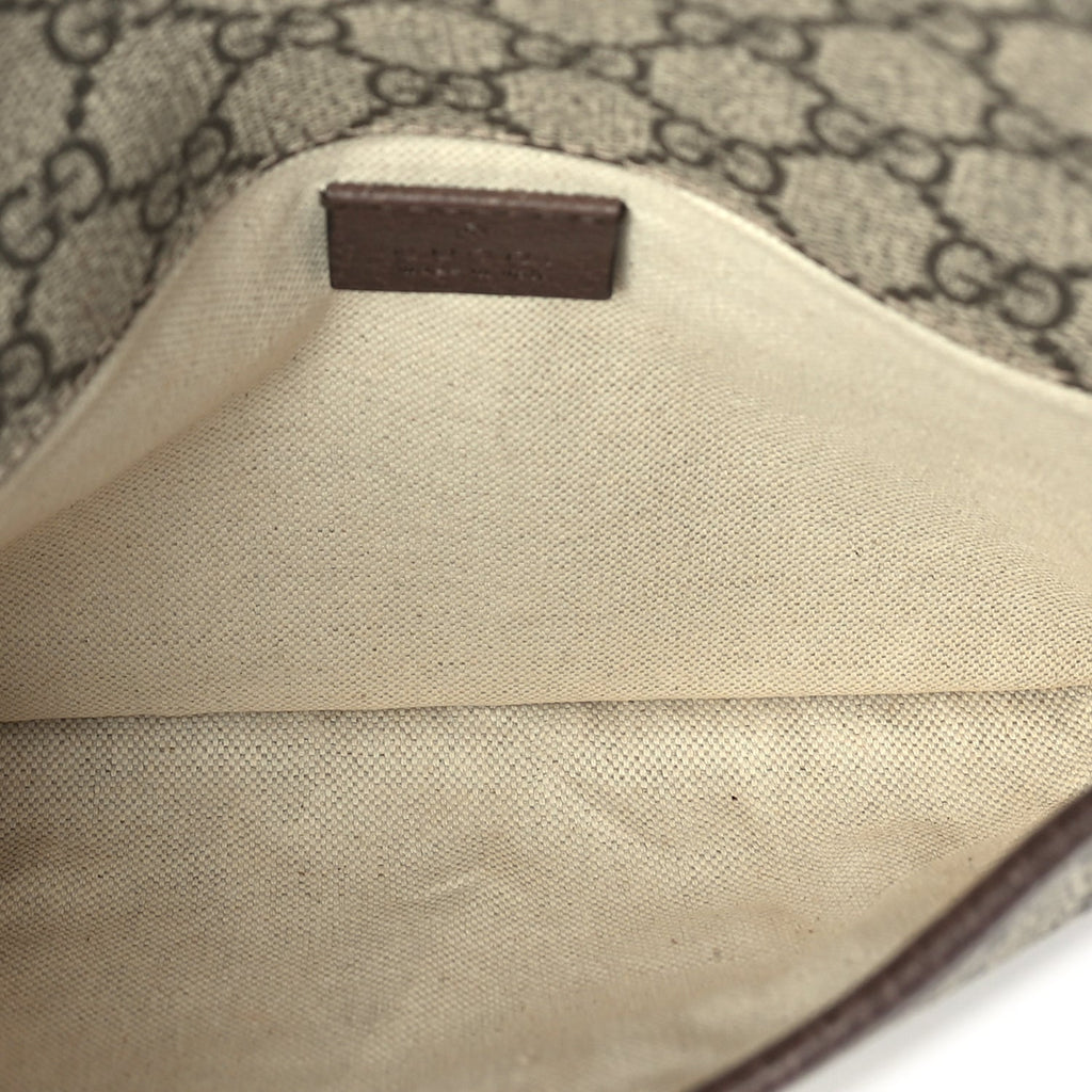 Gucci GG Supreme Monogram Neo Vintage Web Belt Bag Brown