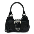 Prada Nappa Soft Padded Re-Edition 2002 Moon Bag Black