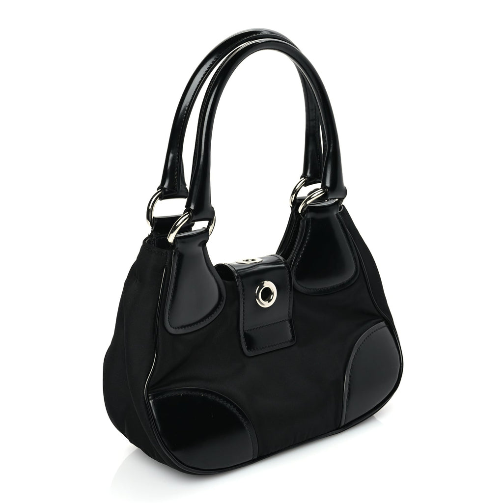 Prada Nappa Soft Padded Re-Edition 2002 Moon Bag Black