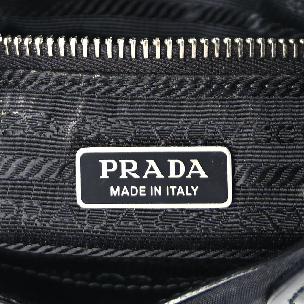 Prada Nappa Soft Padded Re-Edition 2002 Moon Bag Black