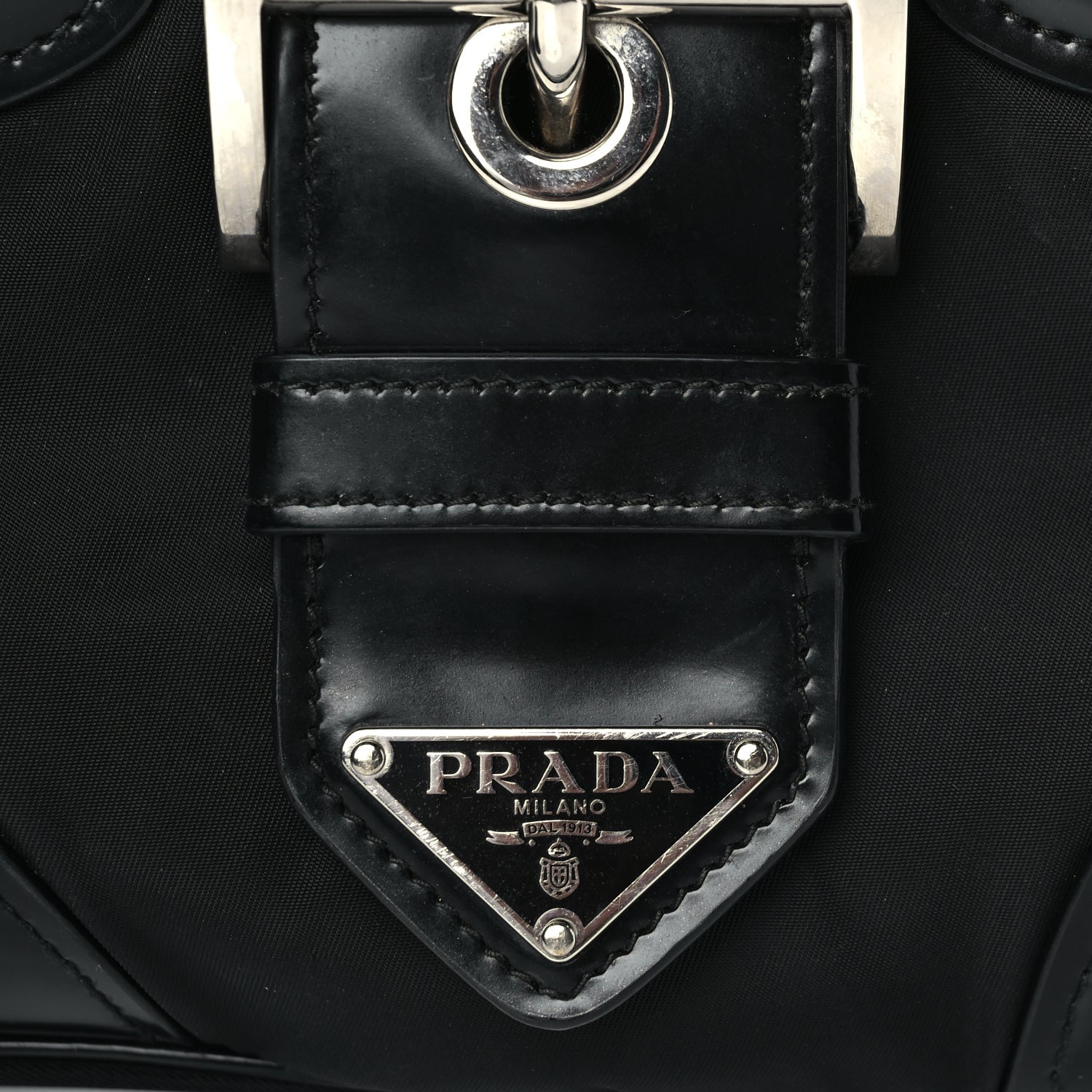 Prada Nappa Soft Padded Re-Edition 2002 Moon Bag Black