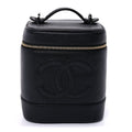 Chanel Caviar Vanity Cosmetic Case Black