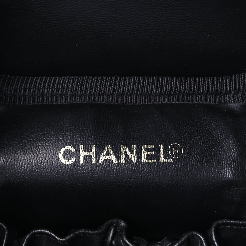 Chanel Caviar Vanity Cosmetic Case Black
