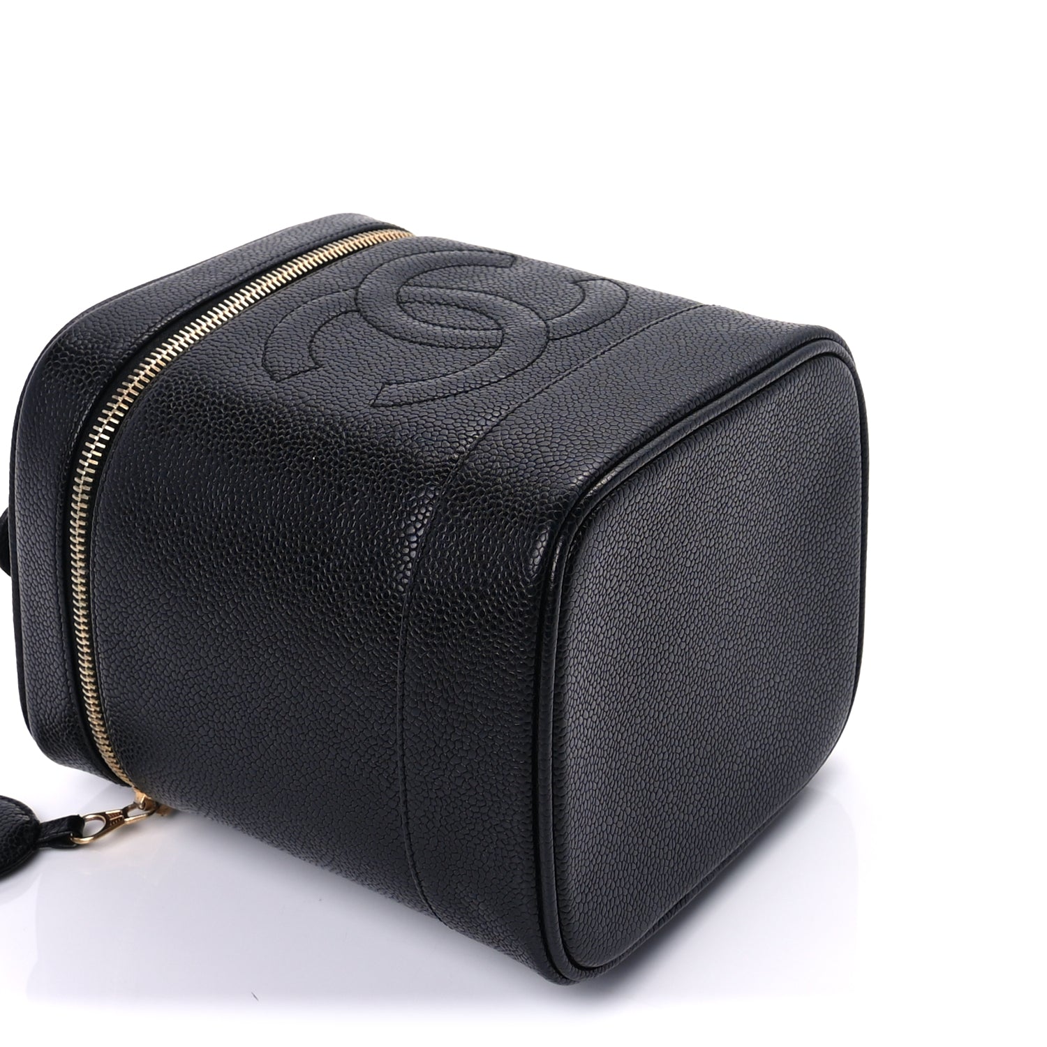 Chanel Caviar Vanity Cosmetic Case Black