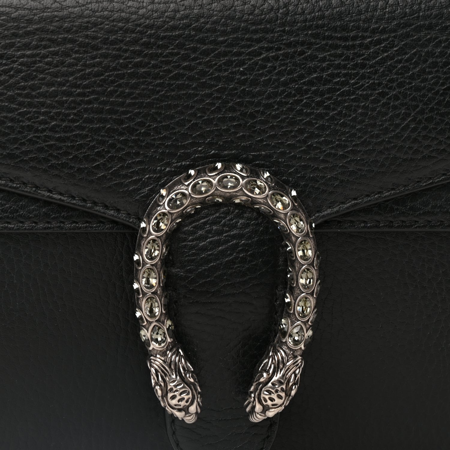 Gucci Calfskin Mini Dionysus Shoulder Bag  Black