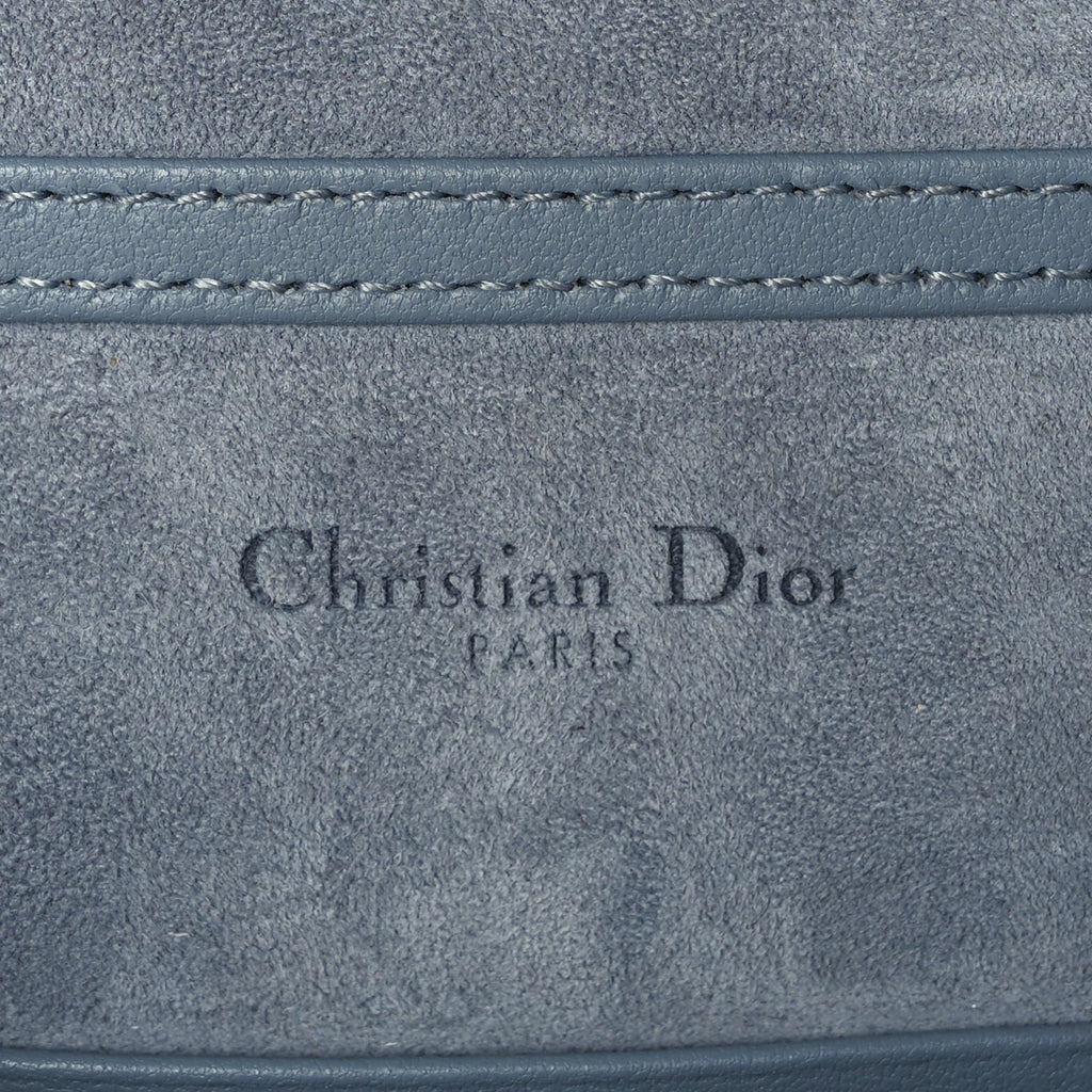 Christian Dior Lambskin Grommet Vertical Diorama Sky Blue