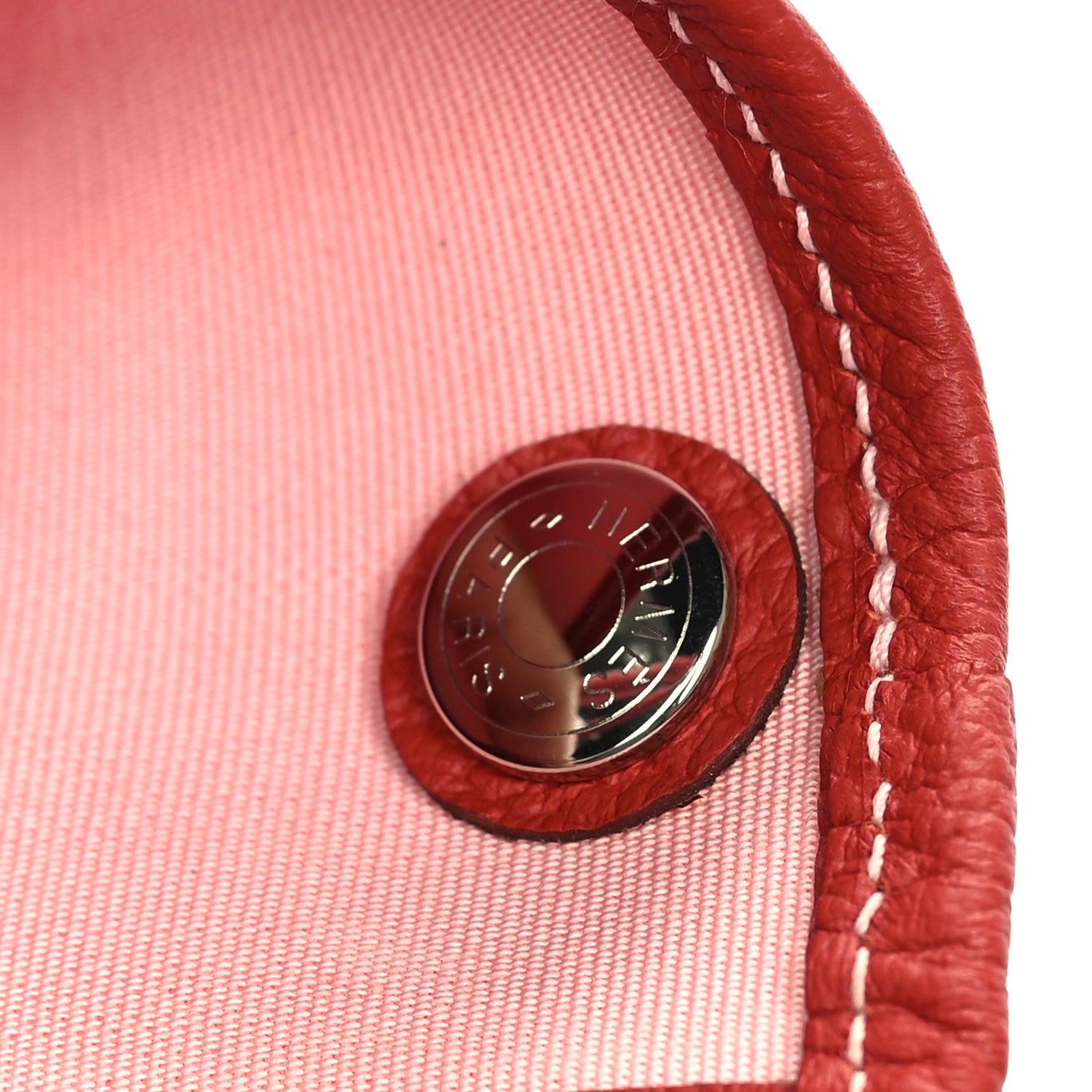 Hermes Toile Militaire Vache Country Garden Party Tote 30  Rose Sakura Rouge Duchesse