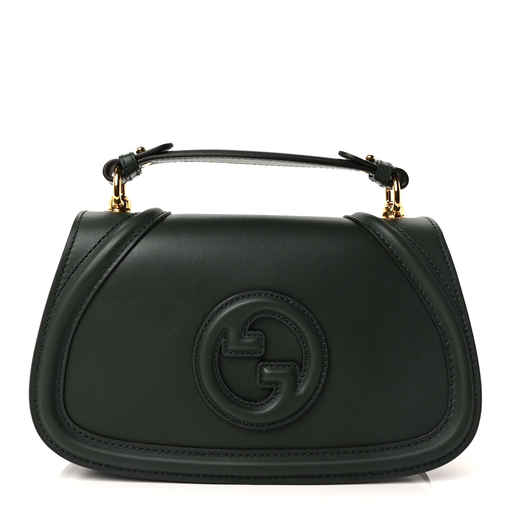 Gucci Roxy Calfskin Medium Blondie Top Handle Bag Green