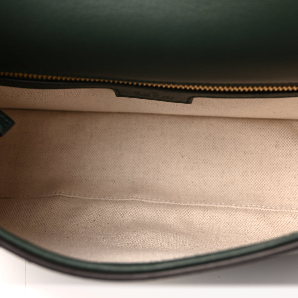 Gucci Roxy Calfskin Medium Blondie Top Handle Bag Green
