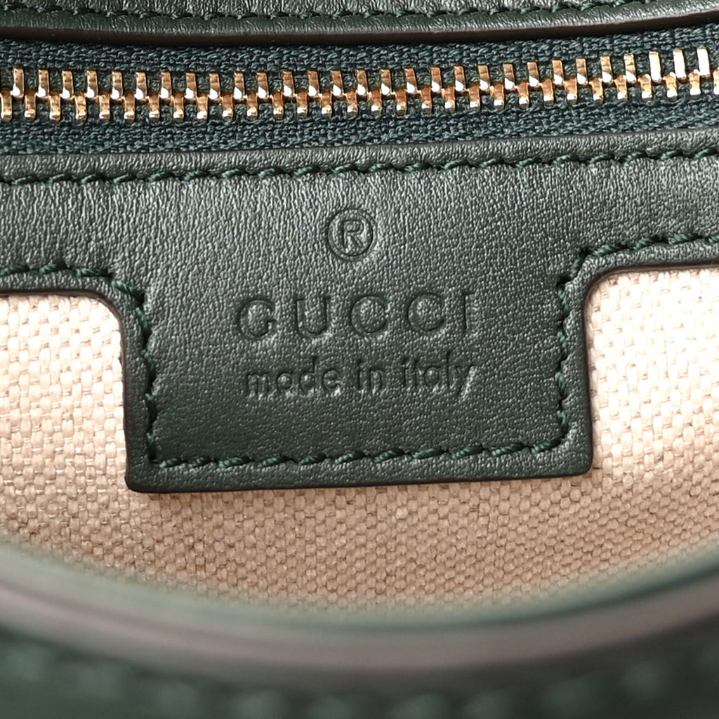 Gucci Roxy Calfskin Medium Blondie Top Handle Bag Green