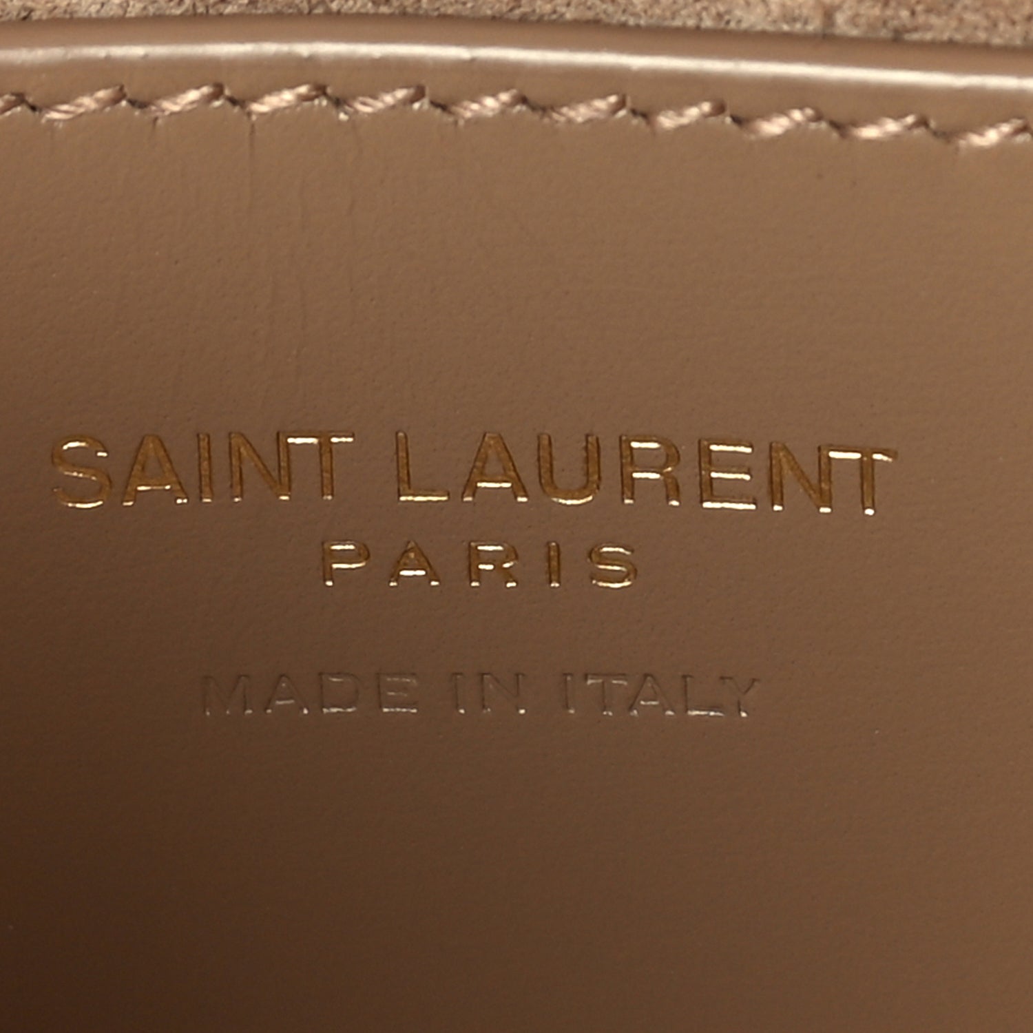 Saint Laurent Box Calfskin Mini Voltaire Top Handle Bag  Dark Cork