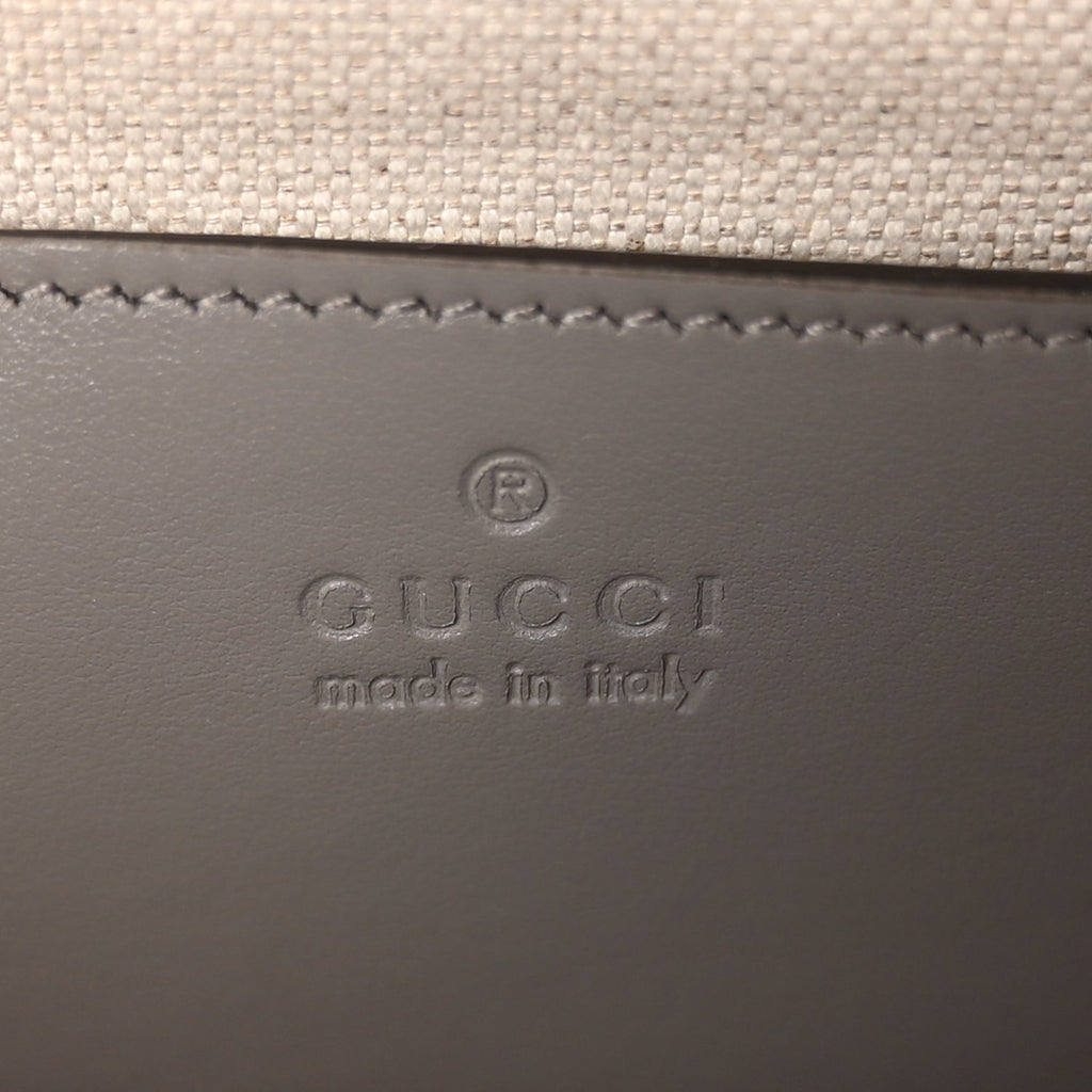 Gucci Calfskin GG Matelasse Small Slim Chain Shoulder Bag Dusty Grey Natural