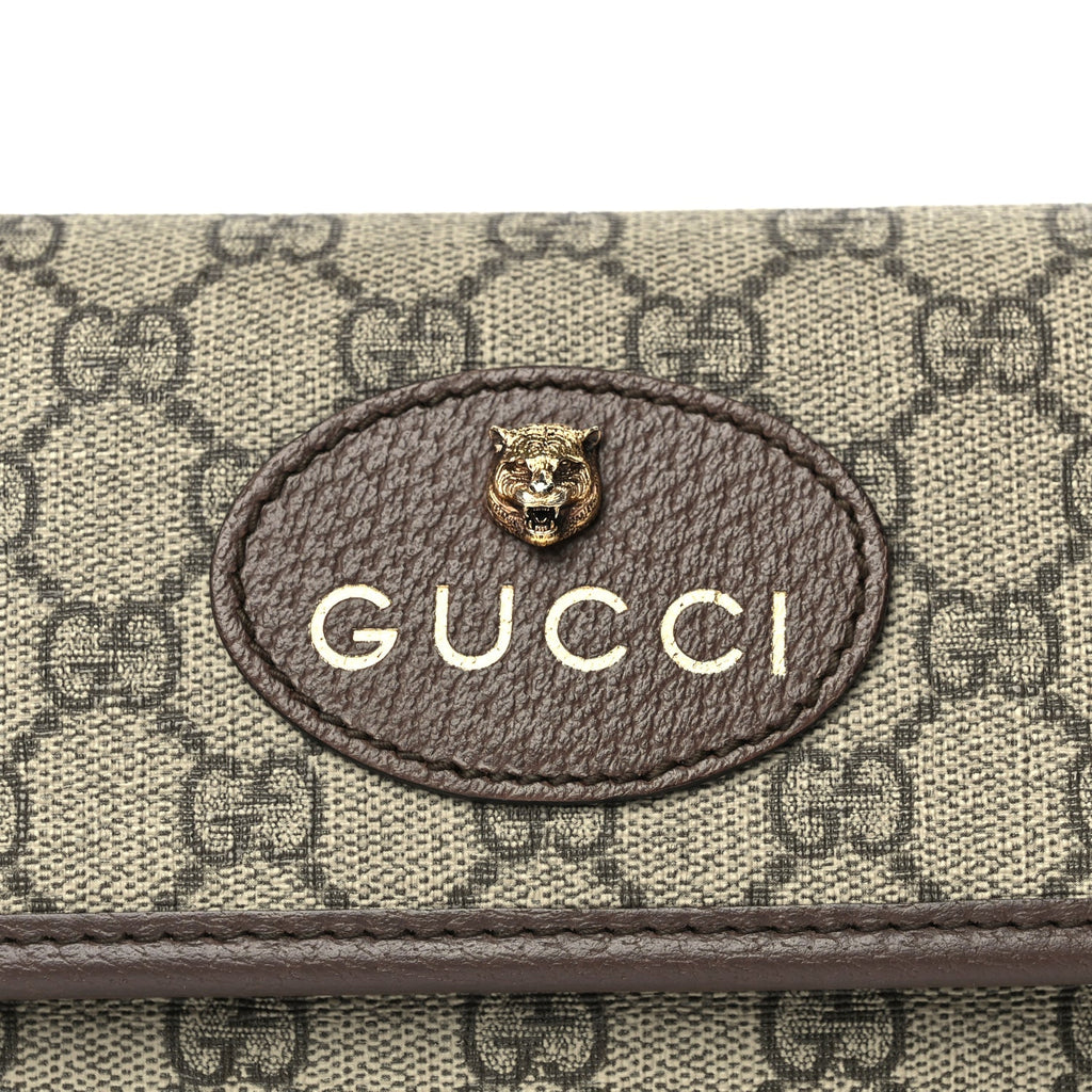 Gucci GG Supreme Monogram Neo Vintage Web Belt Bag  Brown