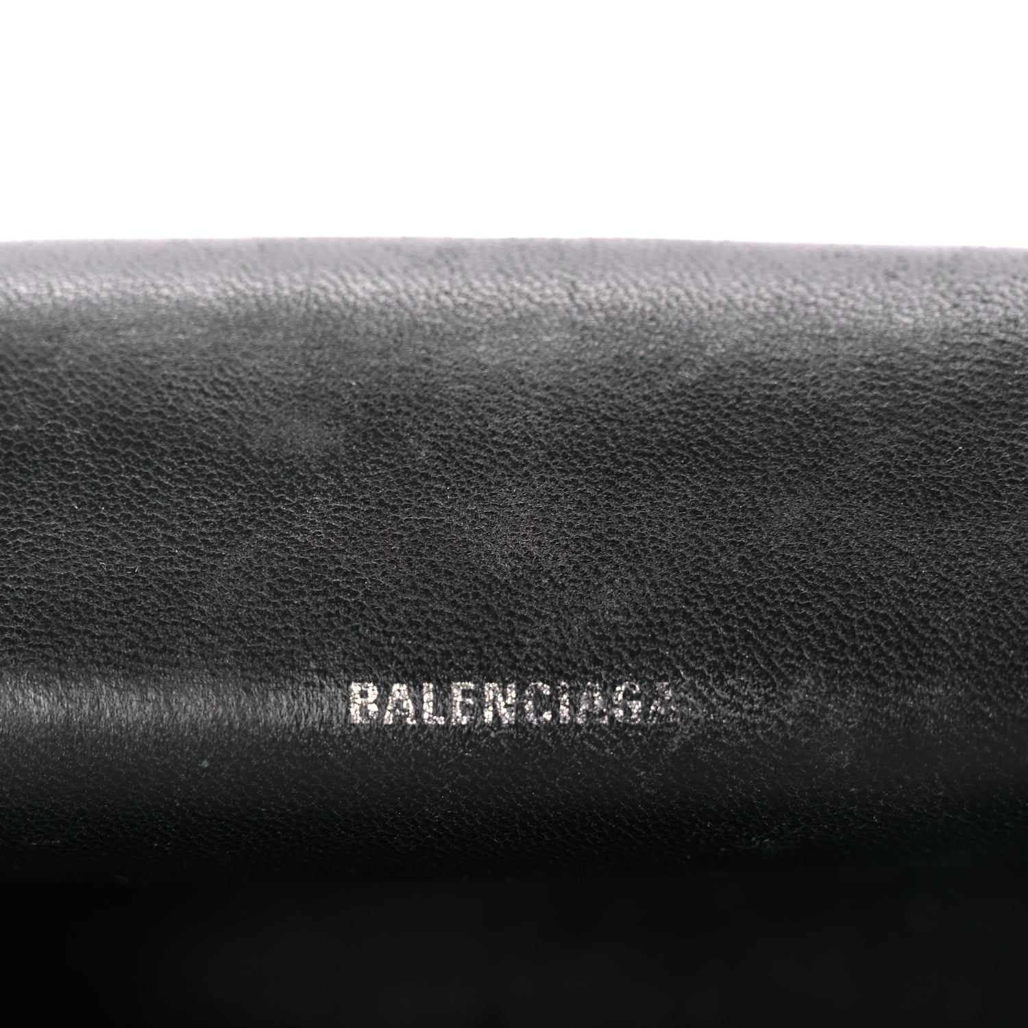Balenciaga Grained Calfskin Hourglass Top Handle Bag XS Black
