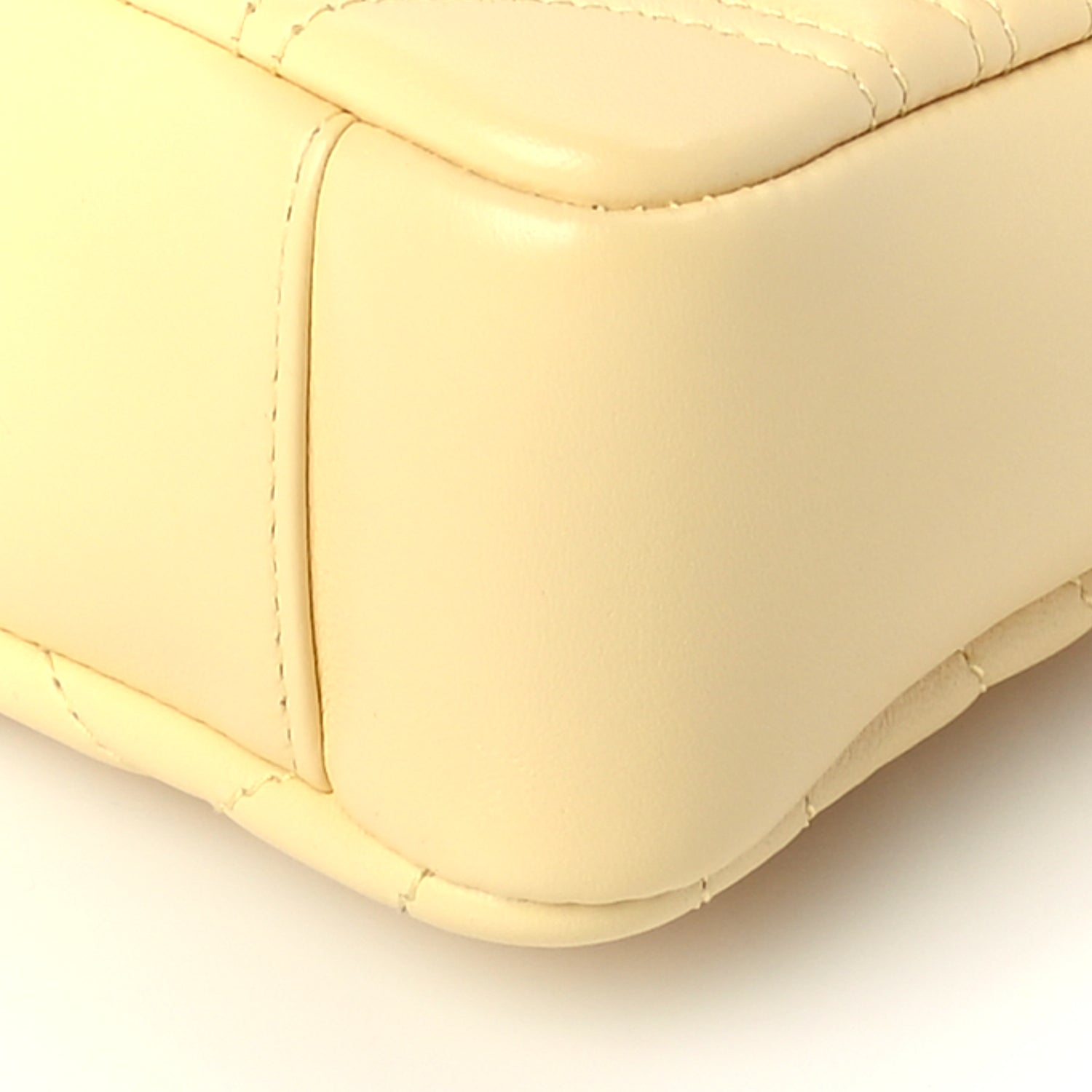 Gucci Lambskin Matelasse Small GG Marmont Shoulder Bag  Yellow