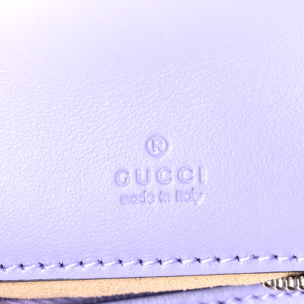 Gucci Calfskin Matelasse Mini GG Marmont Half Moon Hobo  Lapis