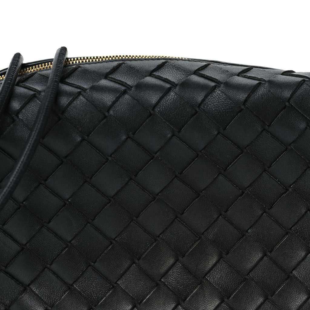 Bottega Veneta Nappa Intrecciato Medium Loop Camera Bag Black