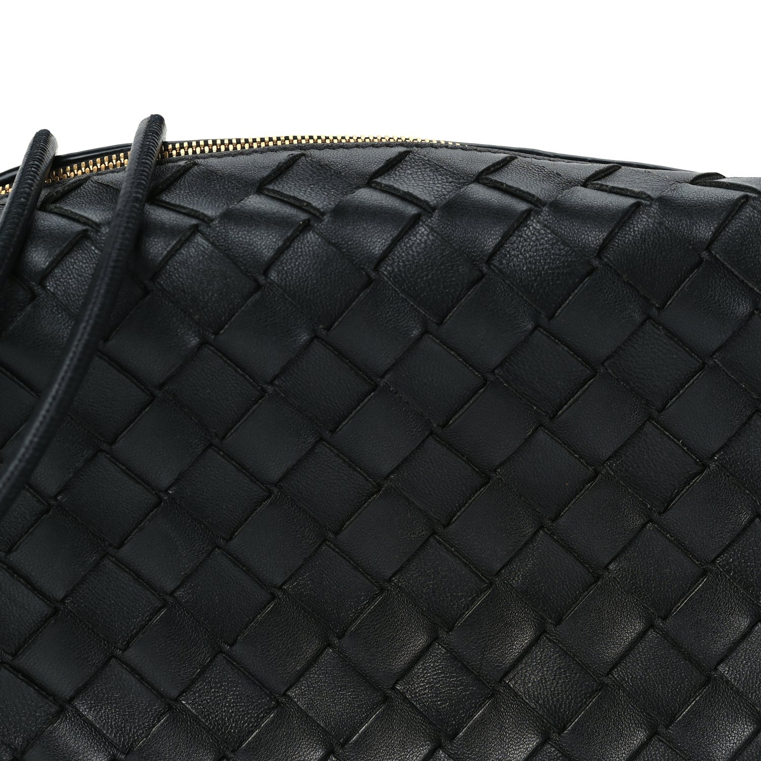Bottega Veneta Nappa Intrecciato Medium Loop Camera Bag Black