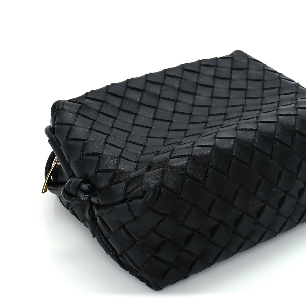 Bottega Veneta Nappa Intrecciato Medium Loop Camera Bag Black