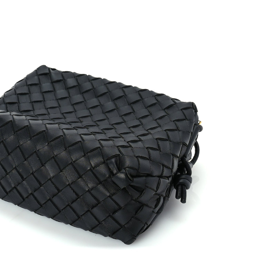 Bottega Veneta Nappa Intrecciato Medium Loop Camera Bag Black