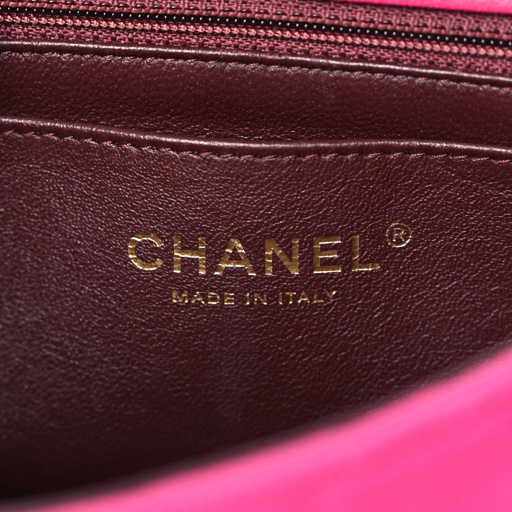 Chanel Jersey Quilted Mini Chic With Me Flap Pink