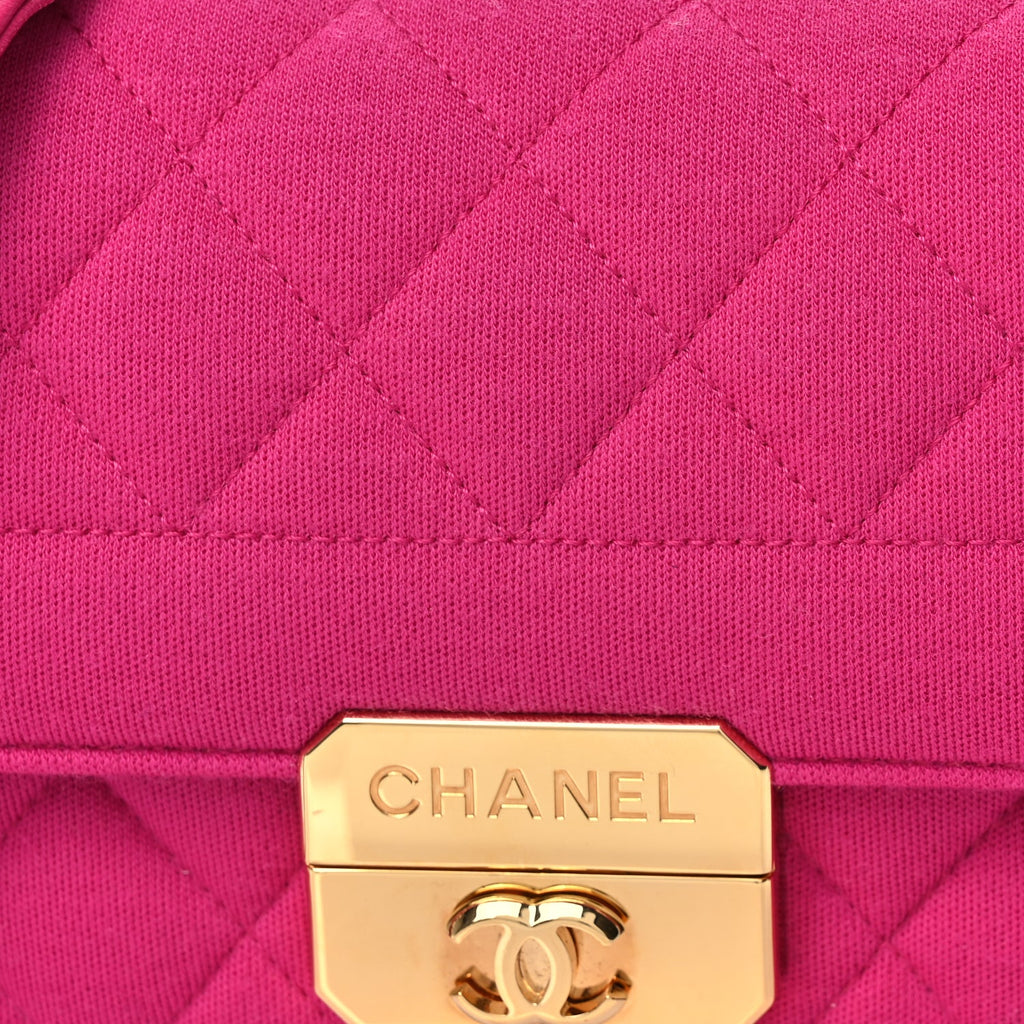Chanel Jersey Quilted Mini Chic With Me Flap Pink