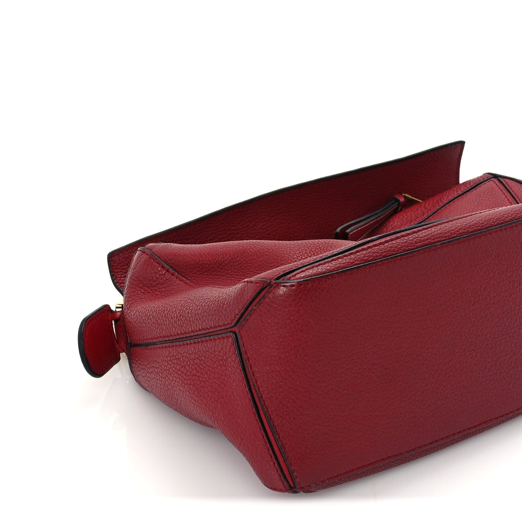 Loewe Calfskin Small Puzzle Bag  Rouge