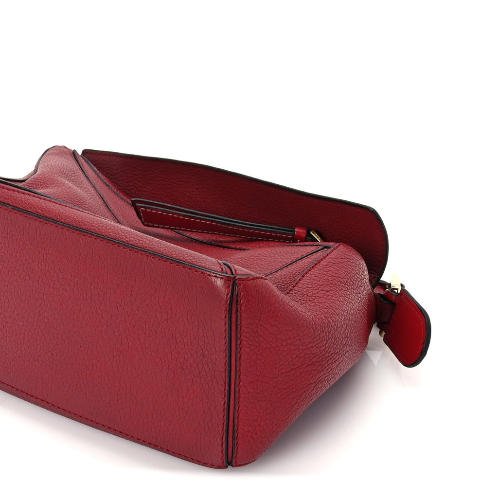 Loewe Calfskin Small Puzzle Bag  Rouge