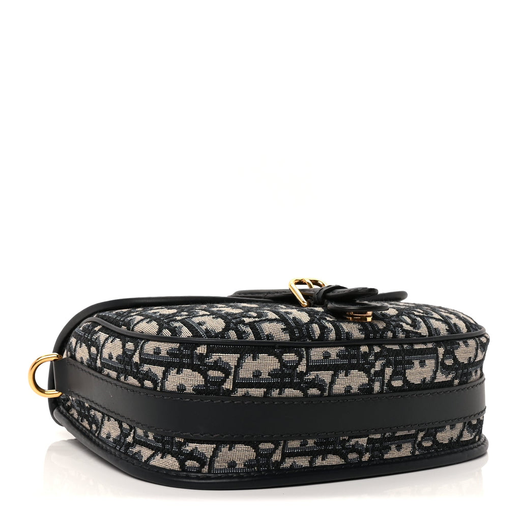 Christian Dior Oblique Medium Bobby Flap Blue