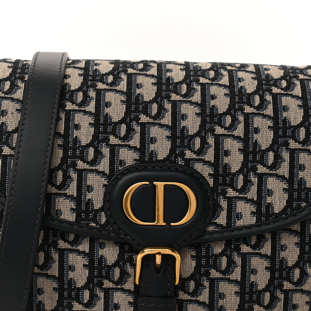 Christian Dior Oblique Medium Bobby Flap Blue