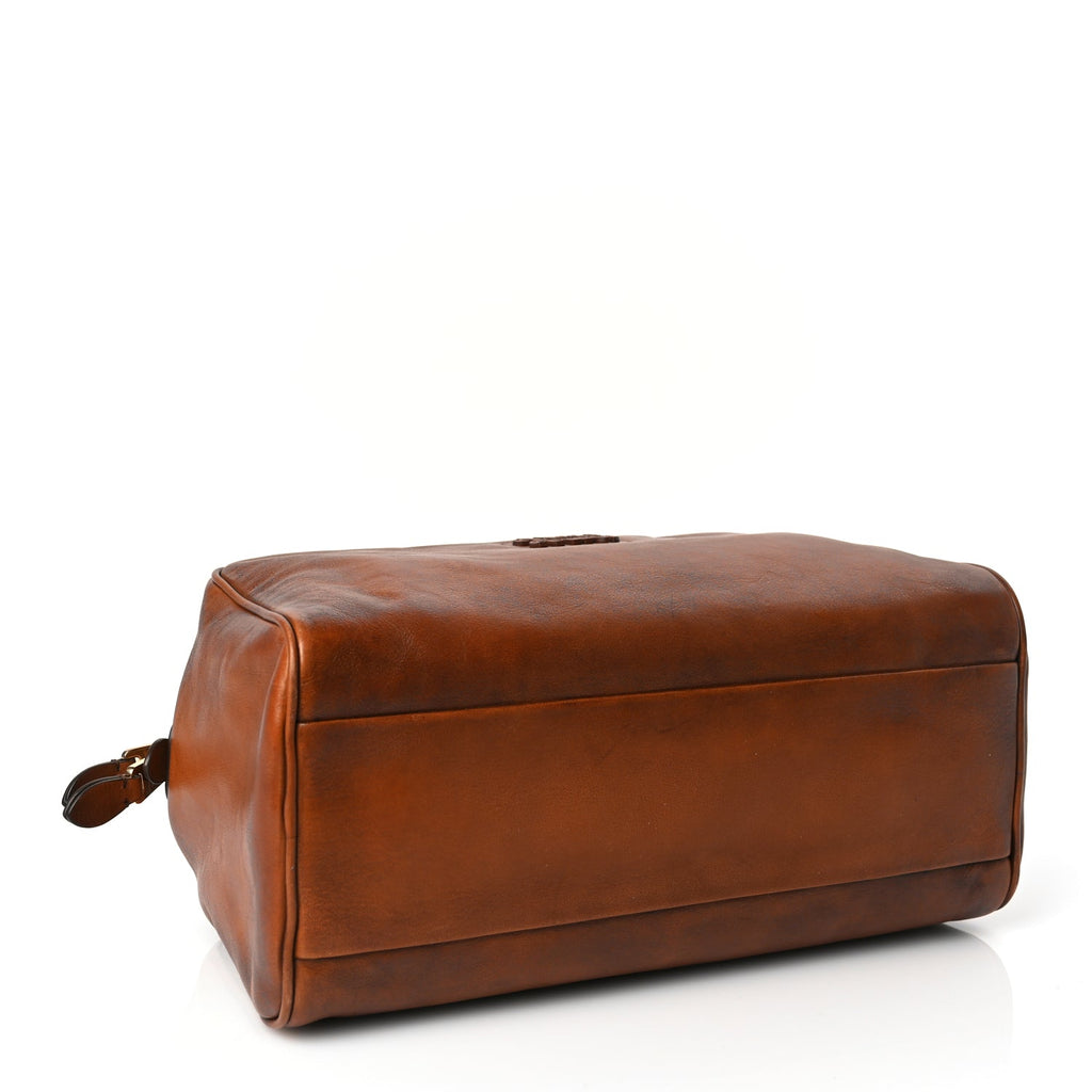 Miu Miu Calfskin Top Handle Bag Cognac