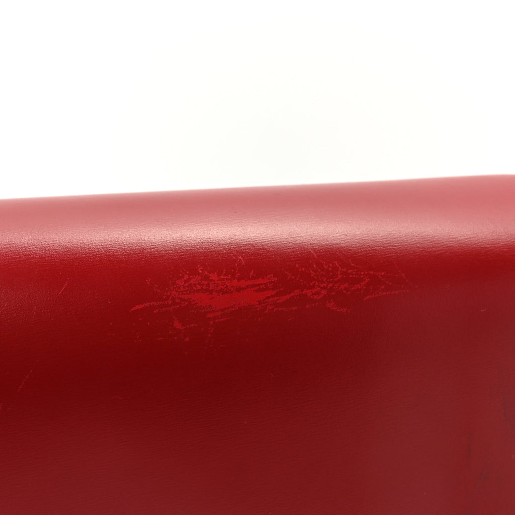 Celine Box Calfskin Medium Classic Box Flap Bag Red
