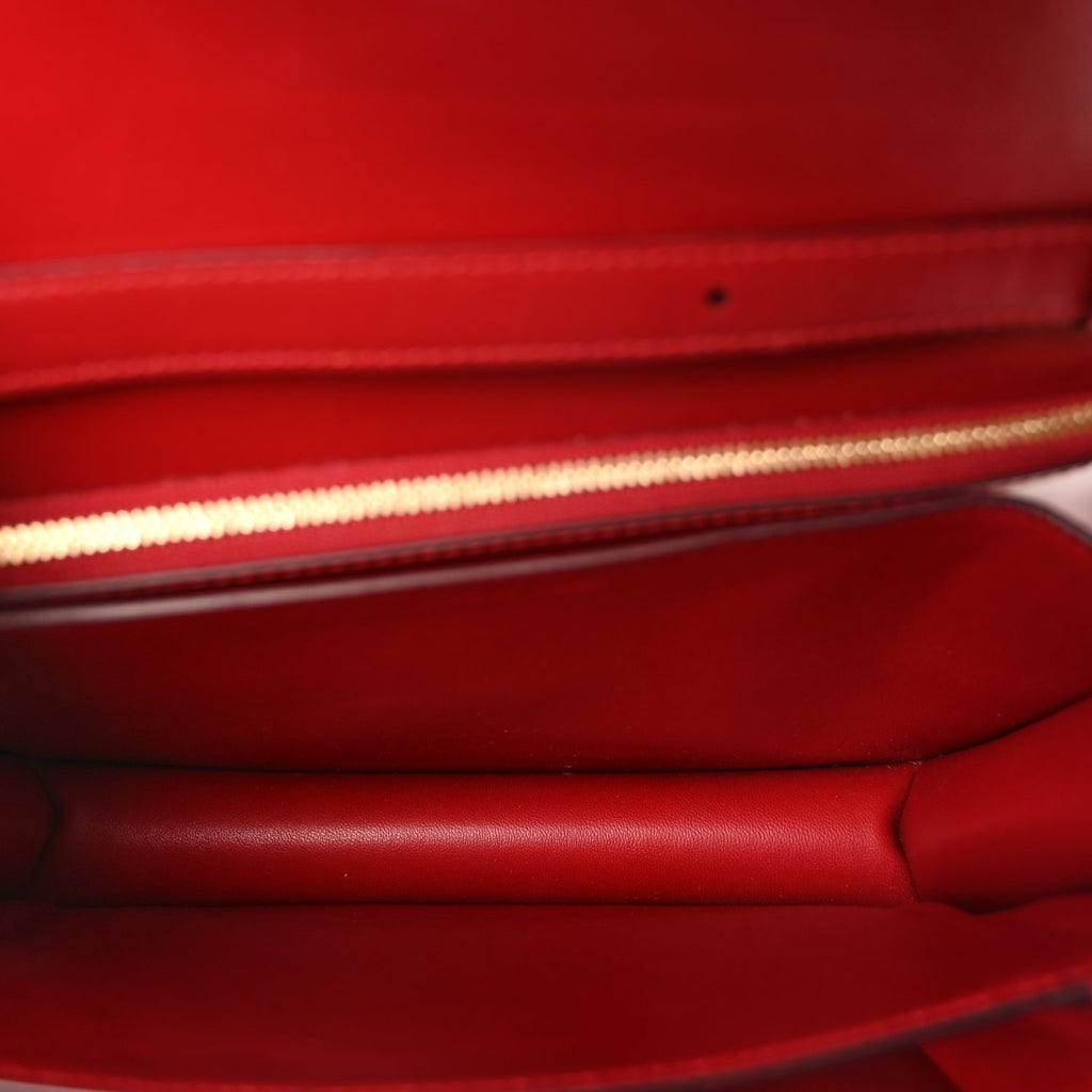 Celine Box Calfskin Medium Classic Box Flap Bag Red