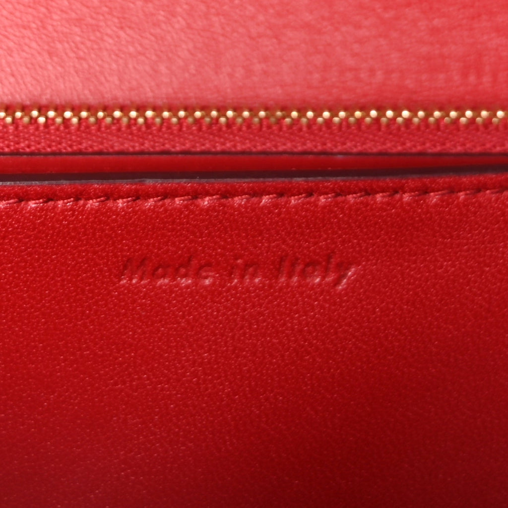 Celine Box Calfskin Medium Classic Box Flap Bag Red