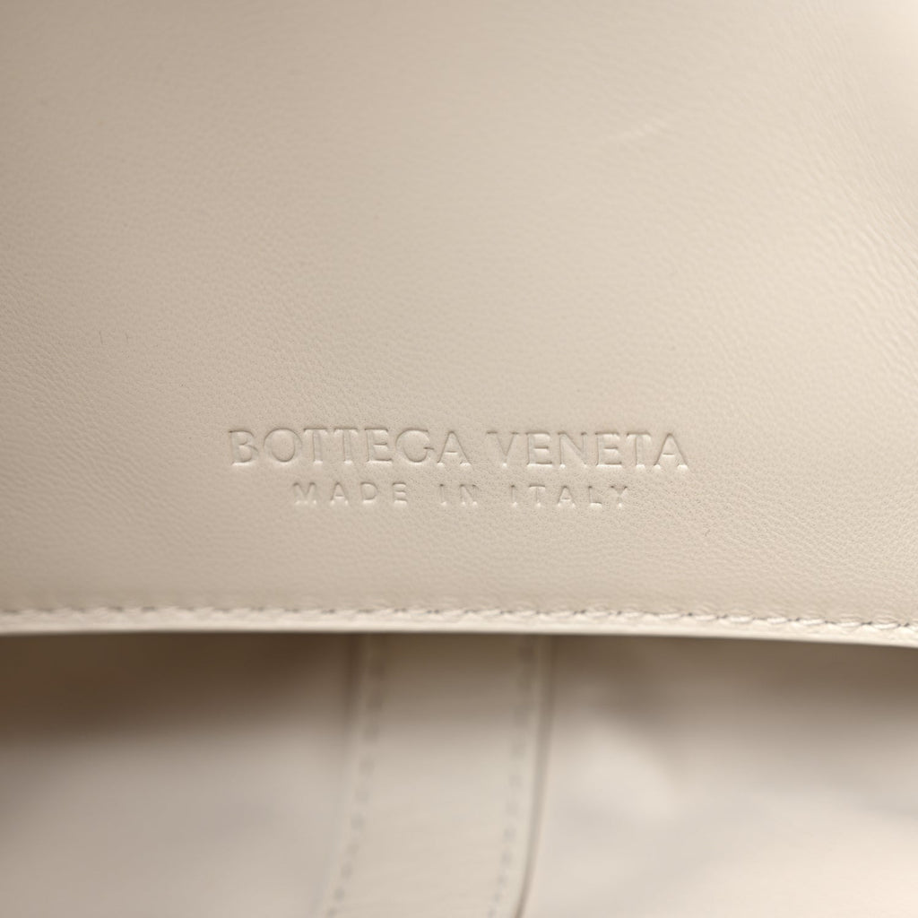 Bottega Veneta Nappa Intrecciato Small Flip Flap Tote Chalk