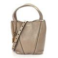 Chloe Grained Calfskin Small Spin Tote Boyish Brown