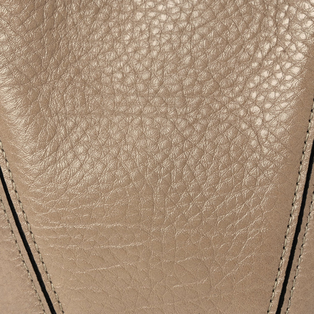 Chloe Grained Calfskin Small Spin Tote Boyish Brown