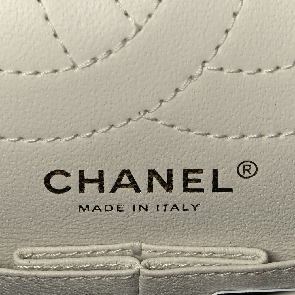 Chanel Shearling Lambskin Aged Calfskin Quilted 2.55 Reissue 225 Flap White