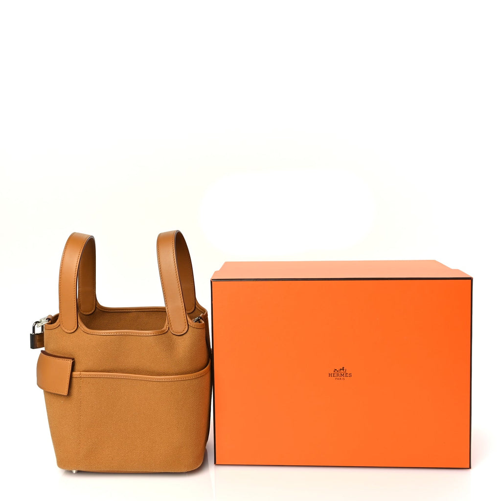 Hermes Toile Goeland Swift Cargo Picotin Lock 18 Sesame