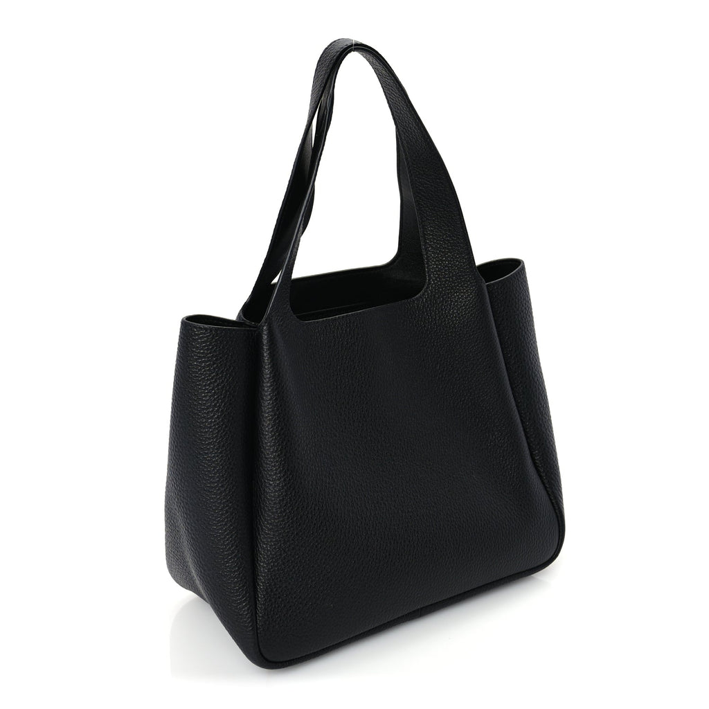 Prada Vitello Daino Soft Small Dynamique Tote Black