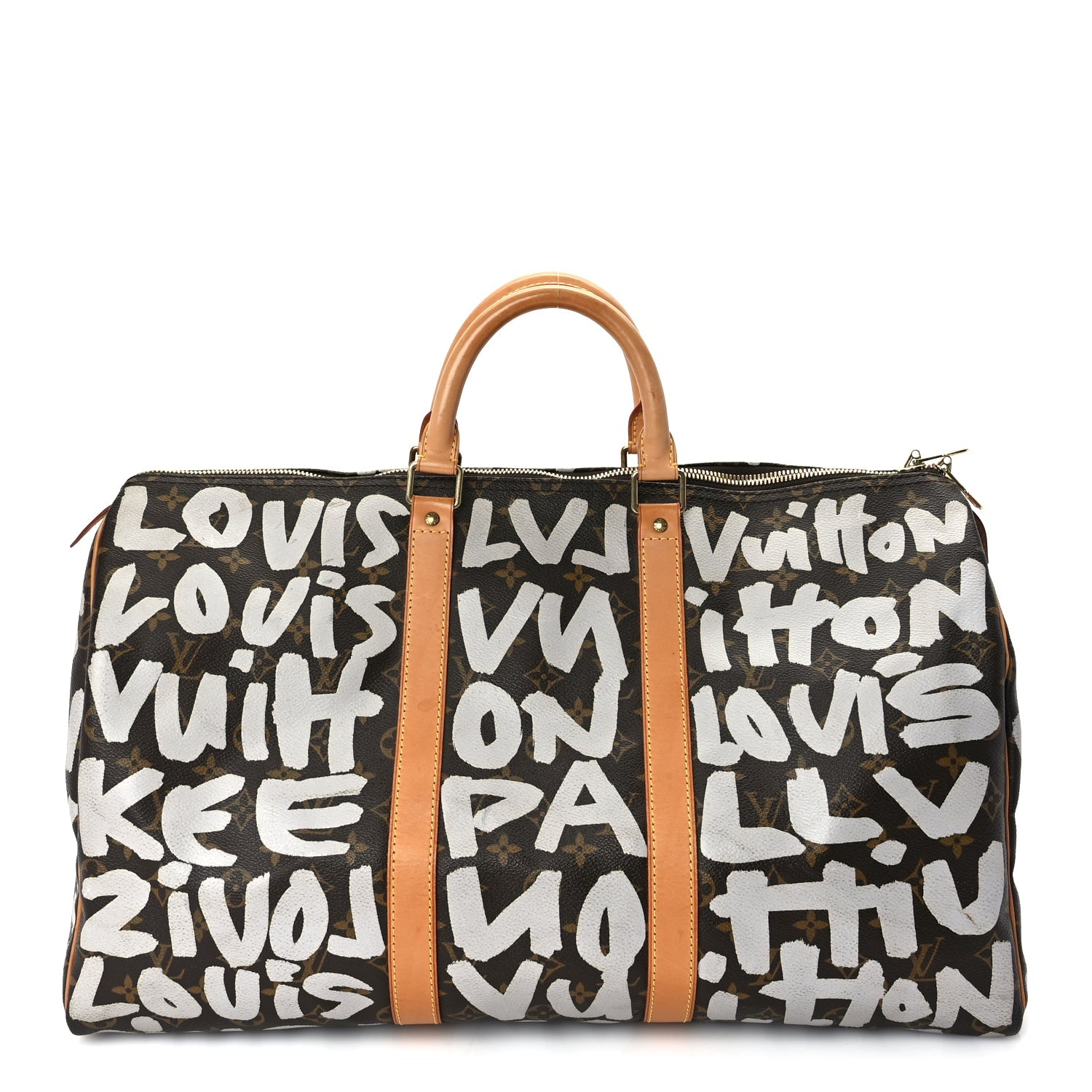 Louis Vuitton Monogram Graffiti Keepall 50  Silver
