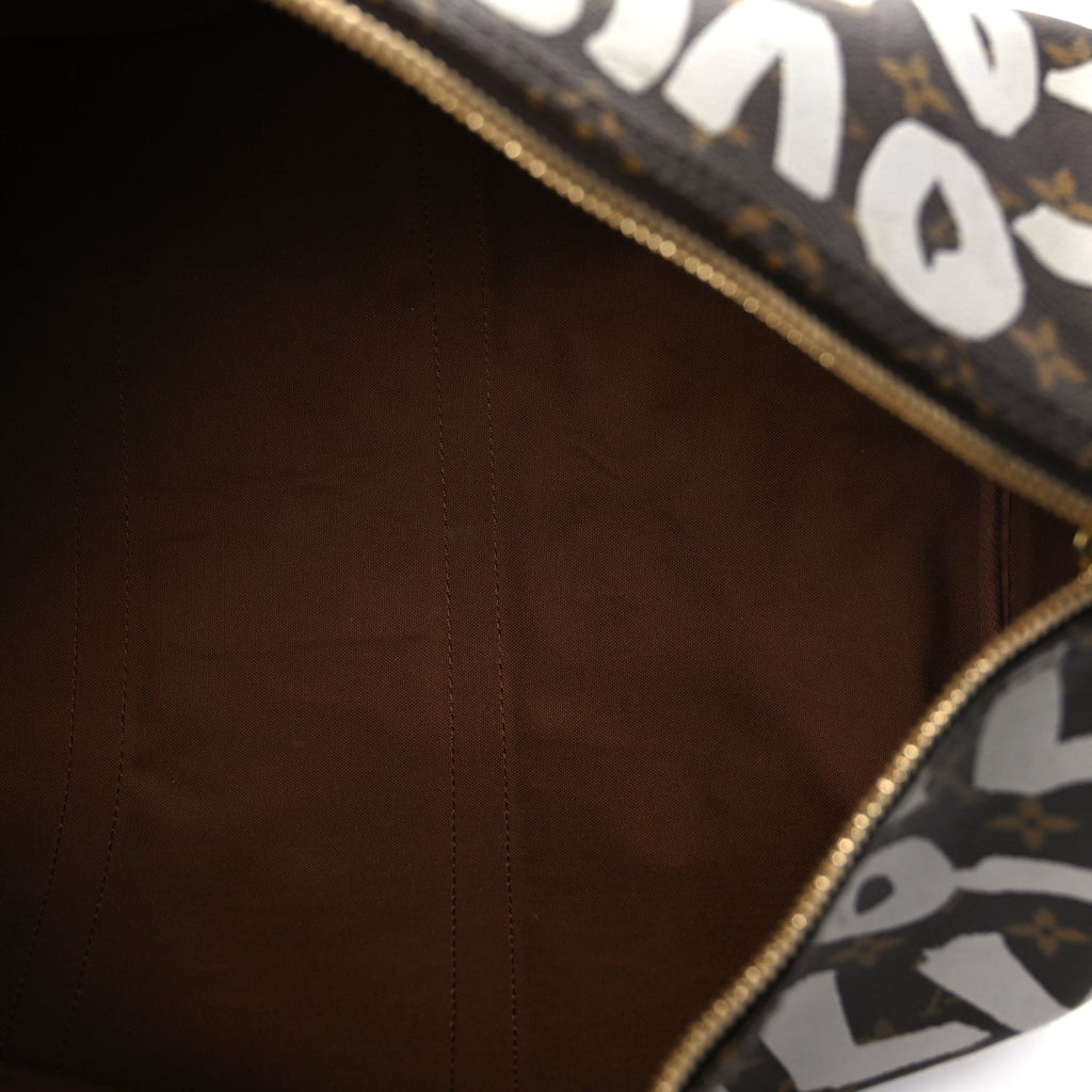 Louis Vuitton Monogram Graffiti Keepall 50  Silver