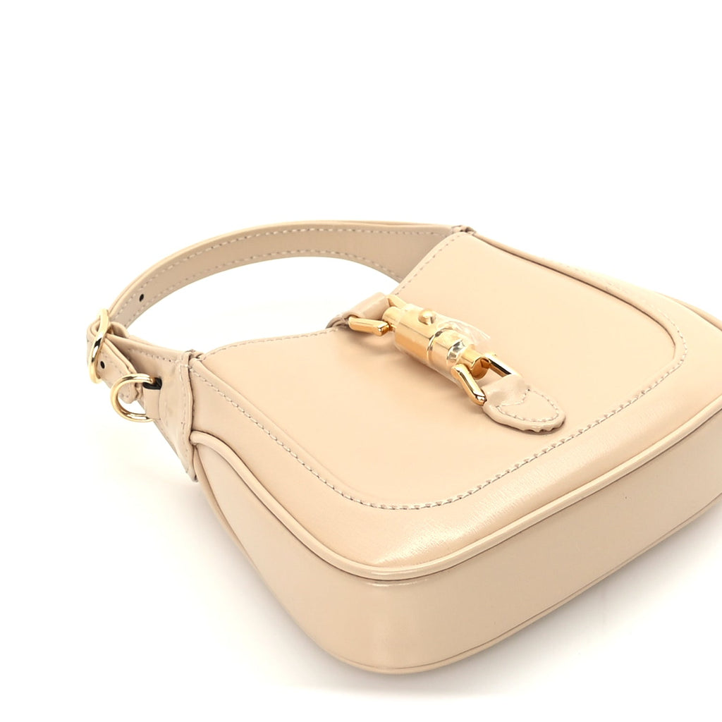 Gucci Boarded Dyana Lux Calfskin Nano Jackie 1961 Hobo Beige