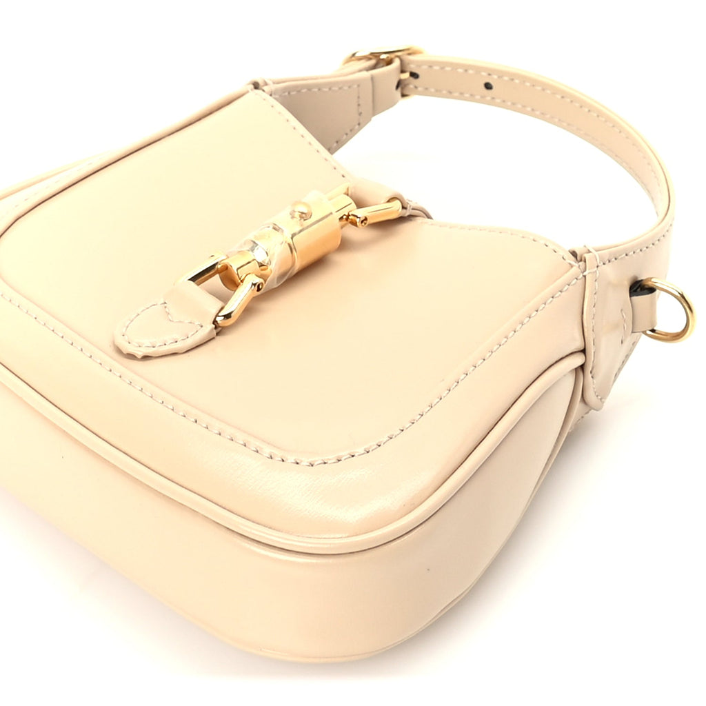 Gucci Boarded Dyana Lux Calfskin Nano Jackie 1961 Hobo Beige