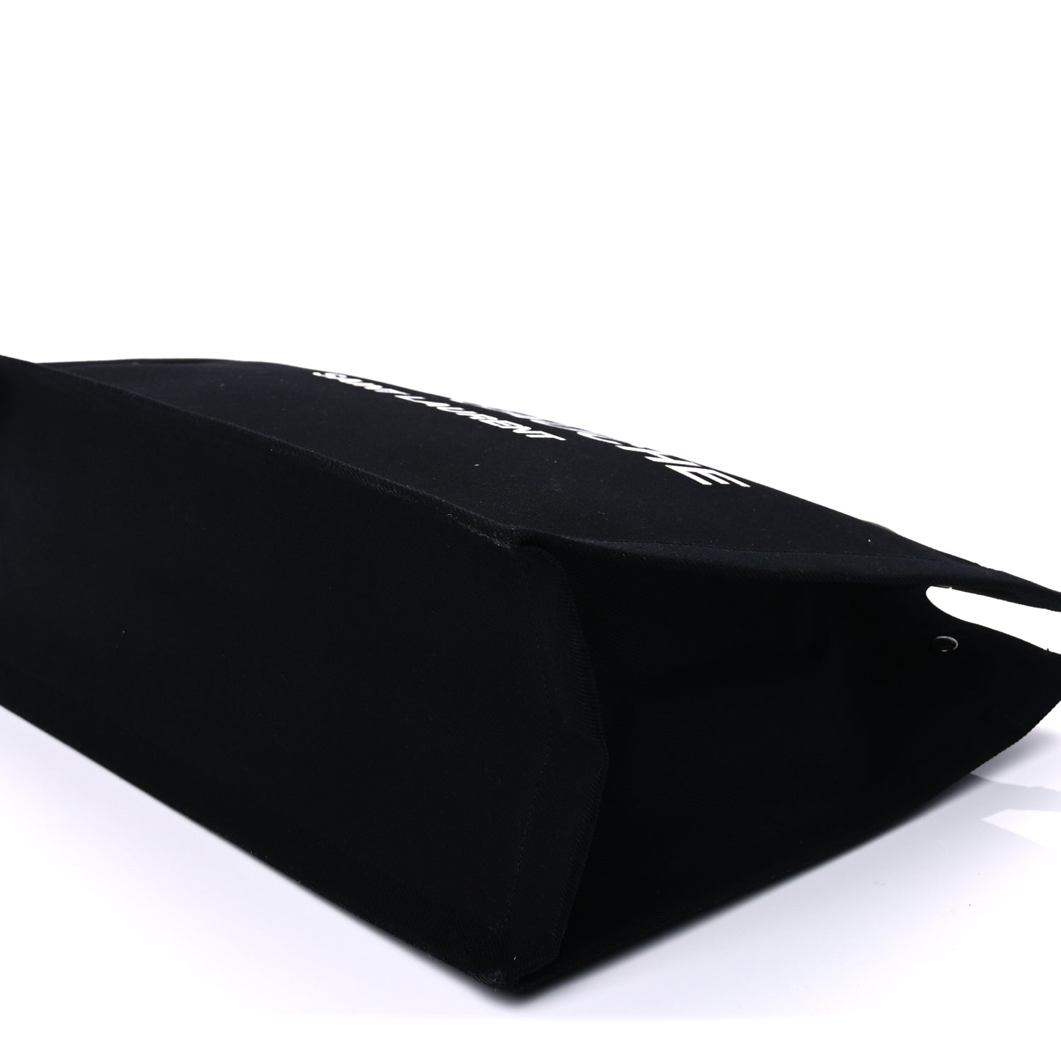 Saint Laurent Linen Calfskin Rive Gauche Tote Black
