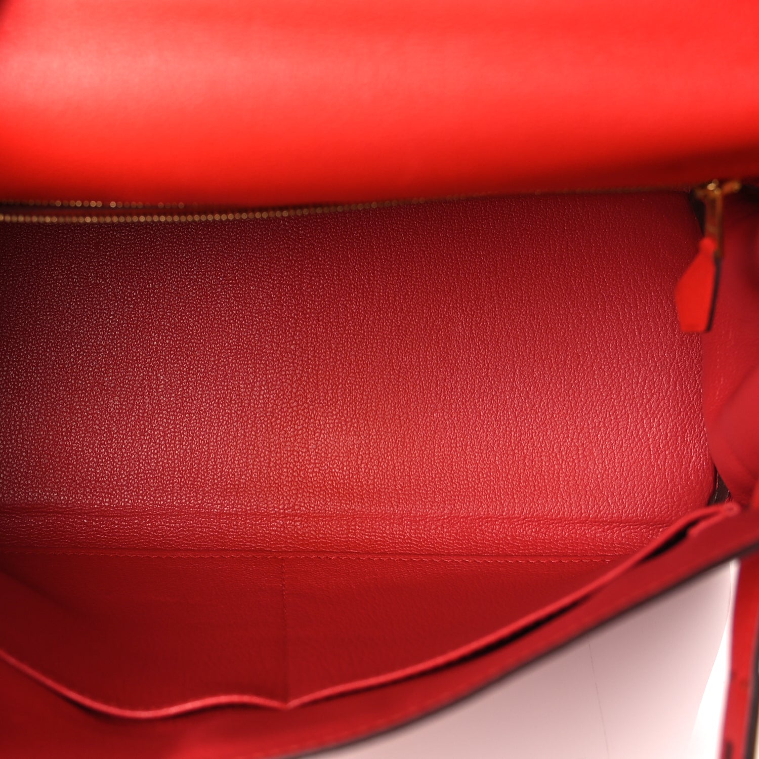 Hermes Evercolor Kelly Retourne 28  Rouge Tomate