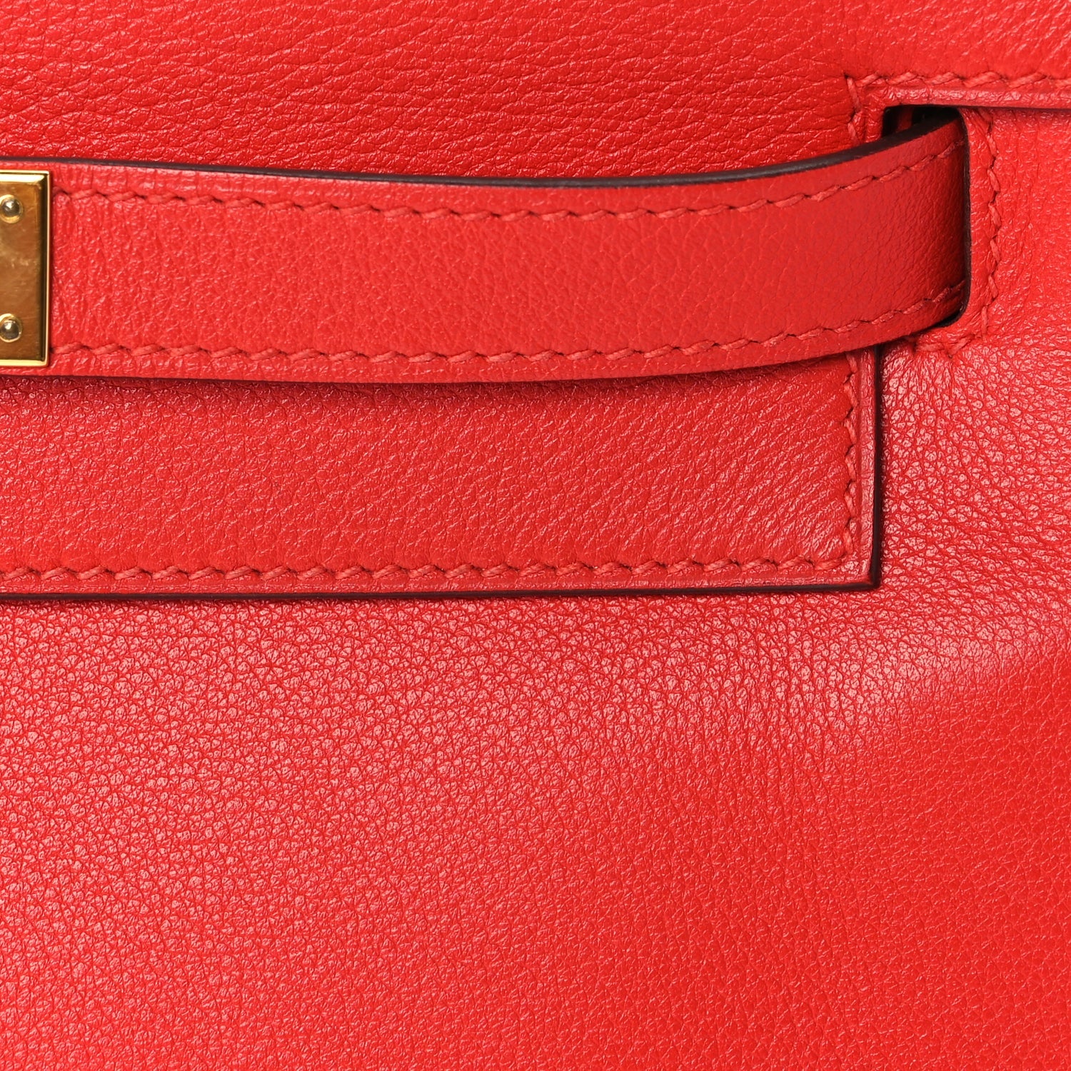 Hermes Evercolor Kelly Retourne 28  Rouge Tomate