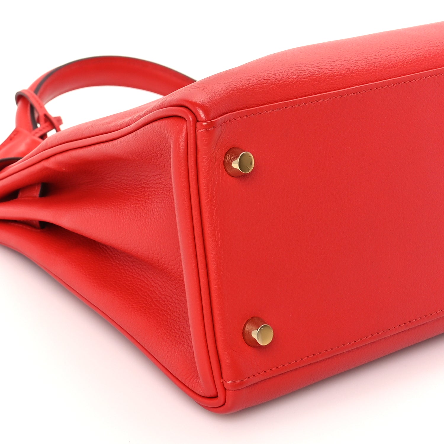 Hermes Evercolor Kelly Retourne 28  Rouge Tomate