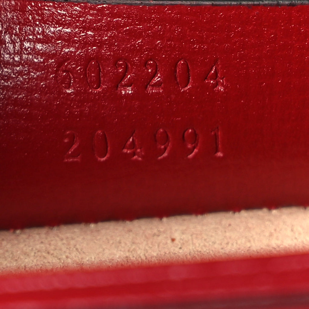 Gucci GG Supreme Monogram Azalea Calfskin Horsebit 1955 Shoulder Bag Beige Ebony New Cherry Red